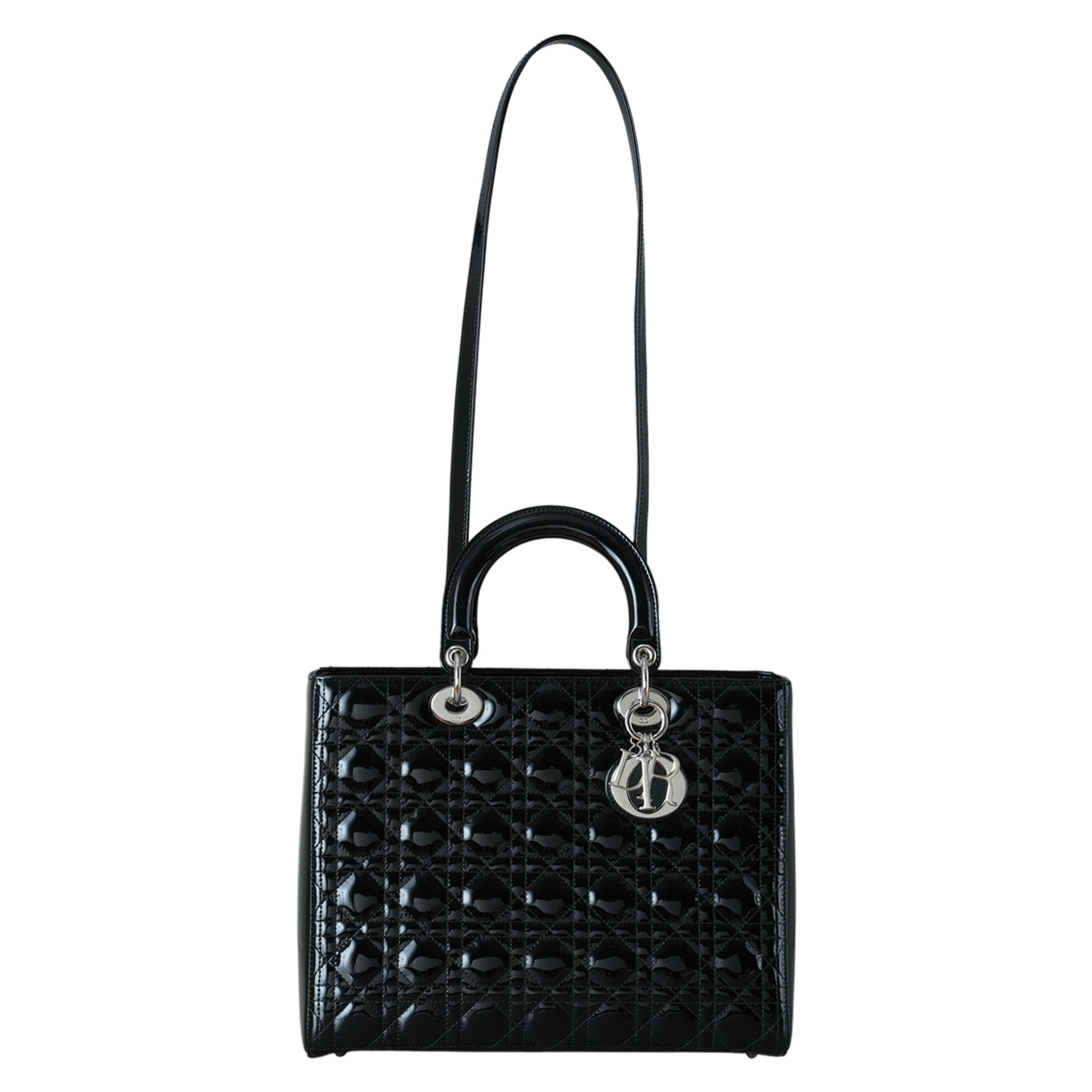CHRISTIAN DIOR(USED)크리스찬디올 페이던트 레이디디올 라지 토트 겸 숄더백
